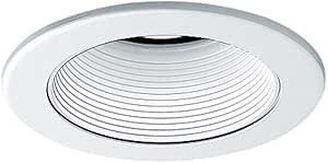 Juno Lighting Contractor Select 14W-WH 4-Inch Recessed Baffle Trim White Baffle with White Trim
