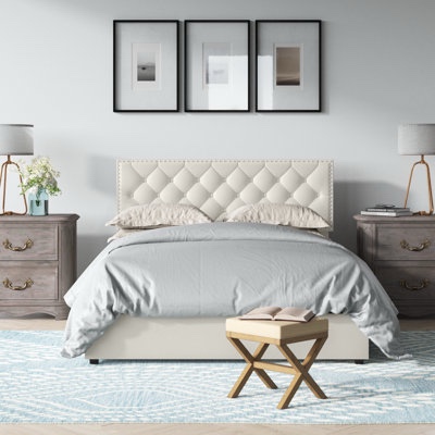 upholstered bed with storage 