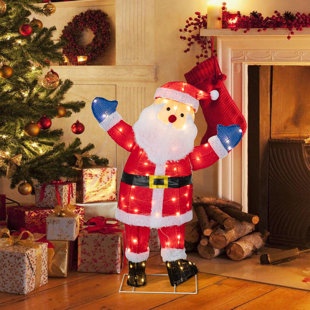 Christmas decoration outdoor lighted display Christmas Santa