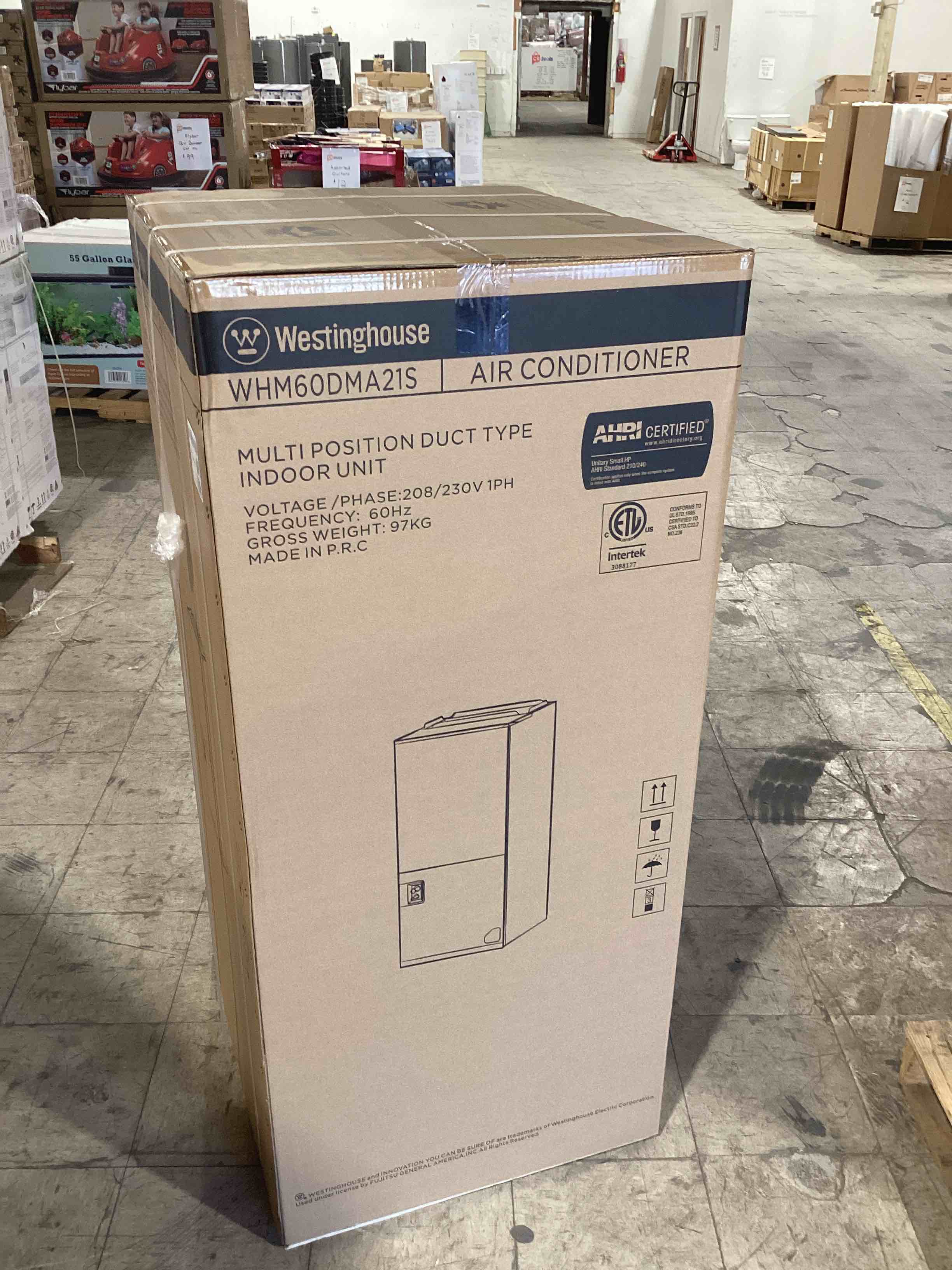 Westinghouse Multi Position Duct Type Indoor Air Conditioning Unit. INDOOR UNIT ONLY. Model number WHM60DMA21S