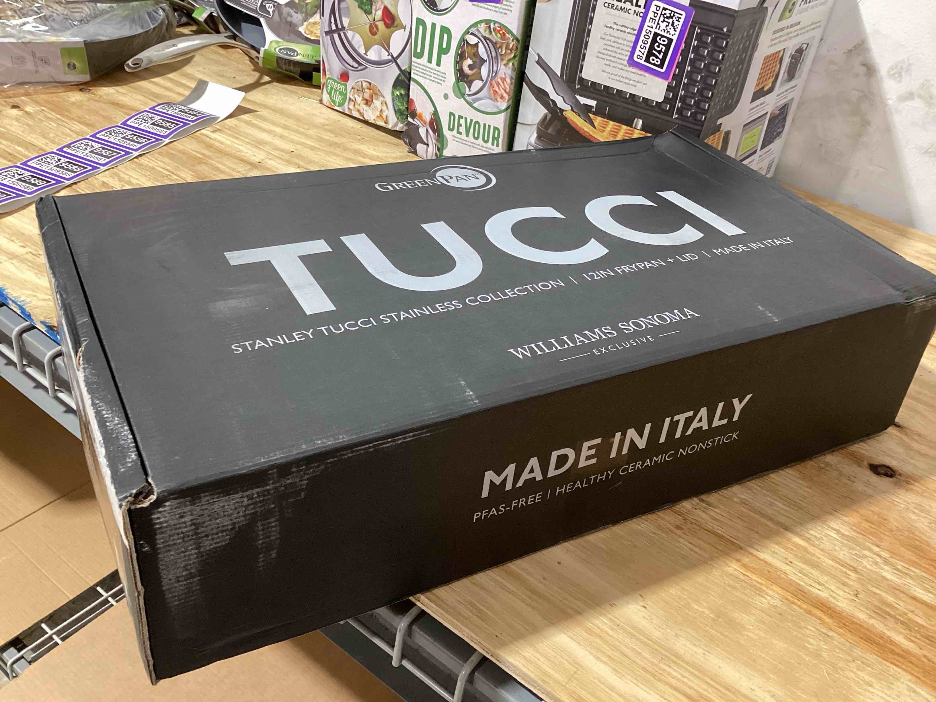 Green pan Stanley TUCCI 12In Frypan+LID stainless steel