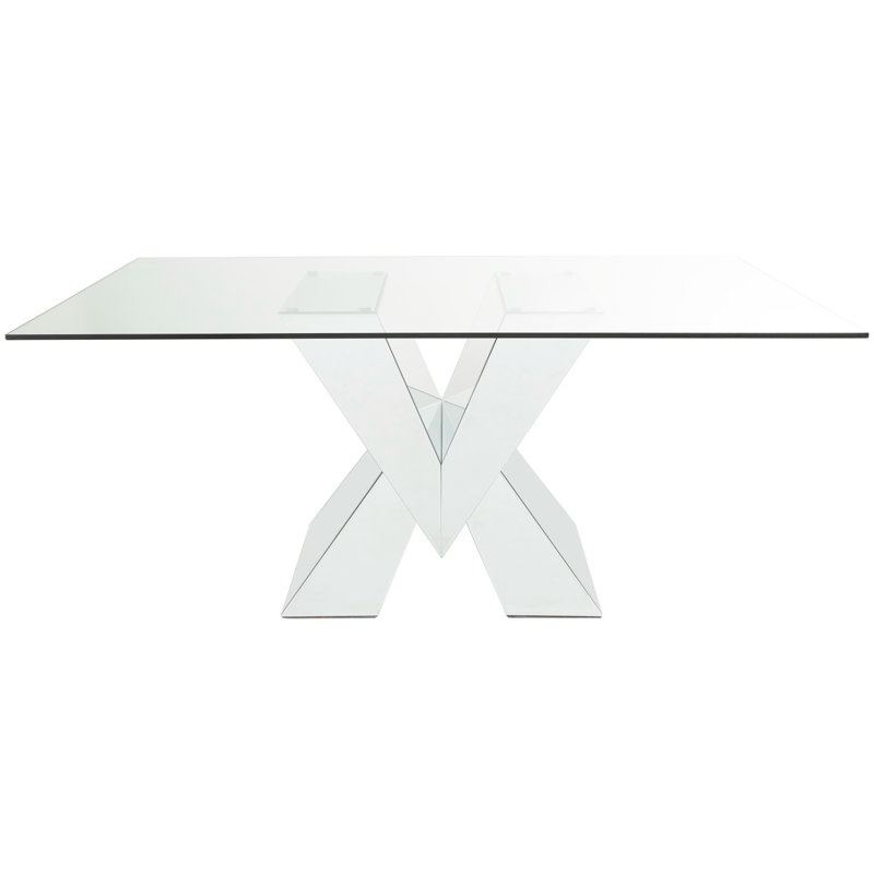 Benone Glass Top Dining Table. Base Only