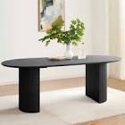Dwen Large Oval Roman Dining Table. Legs Only