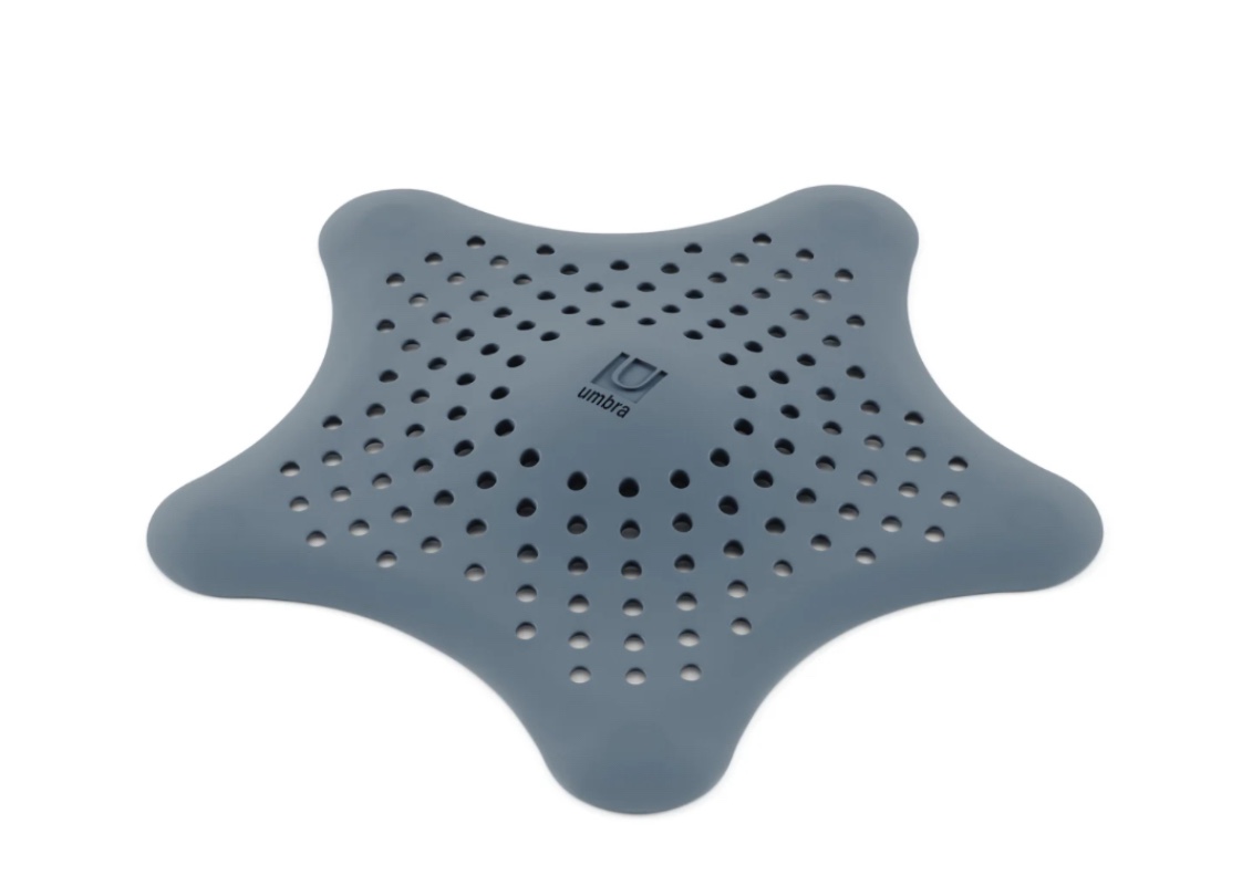 4-Pack Starfish Hair Catcher -Star Bathroom Drain Strainer Bathtub Shower Drain Cover Protectors Filter for Kitchen, Grey