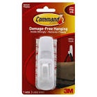 Command 17003 Removable Adhesive Utility Hook  5-lb Capacity  Plastic  White