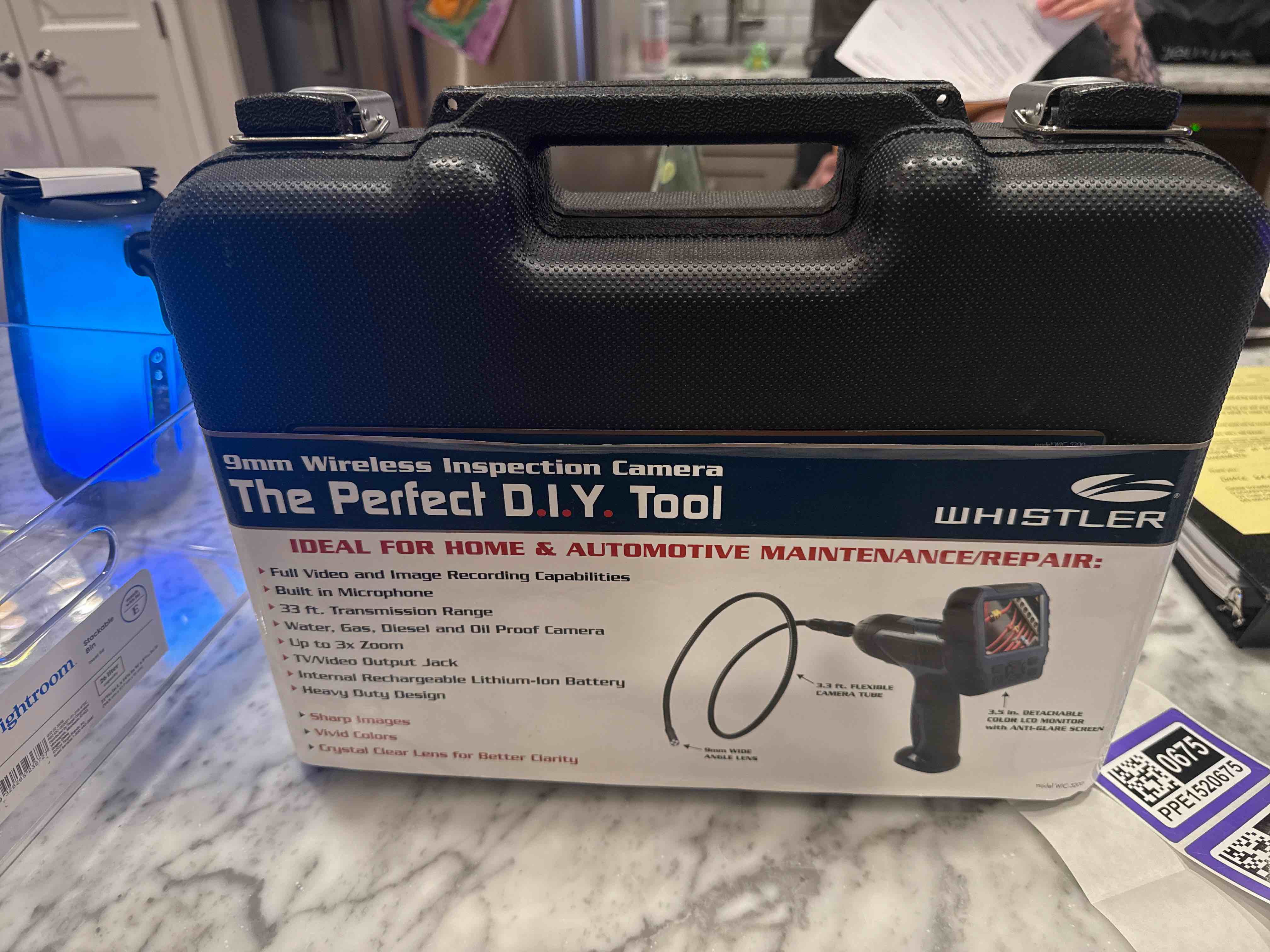 Whistler 9mm Wireless Inspection Camera Records Video & Audio