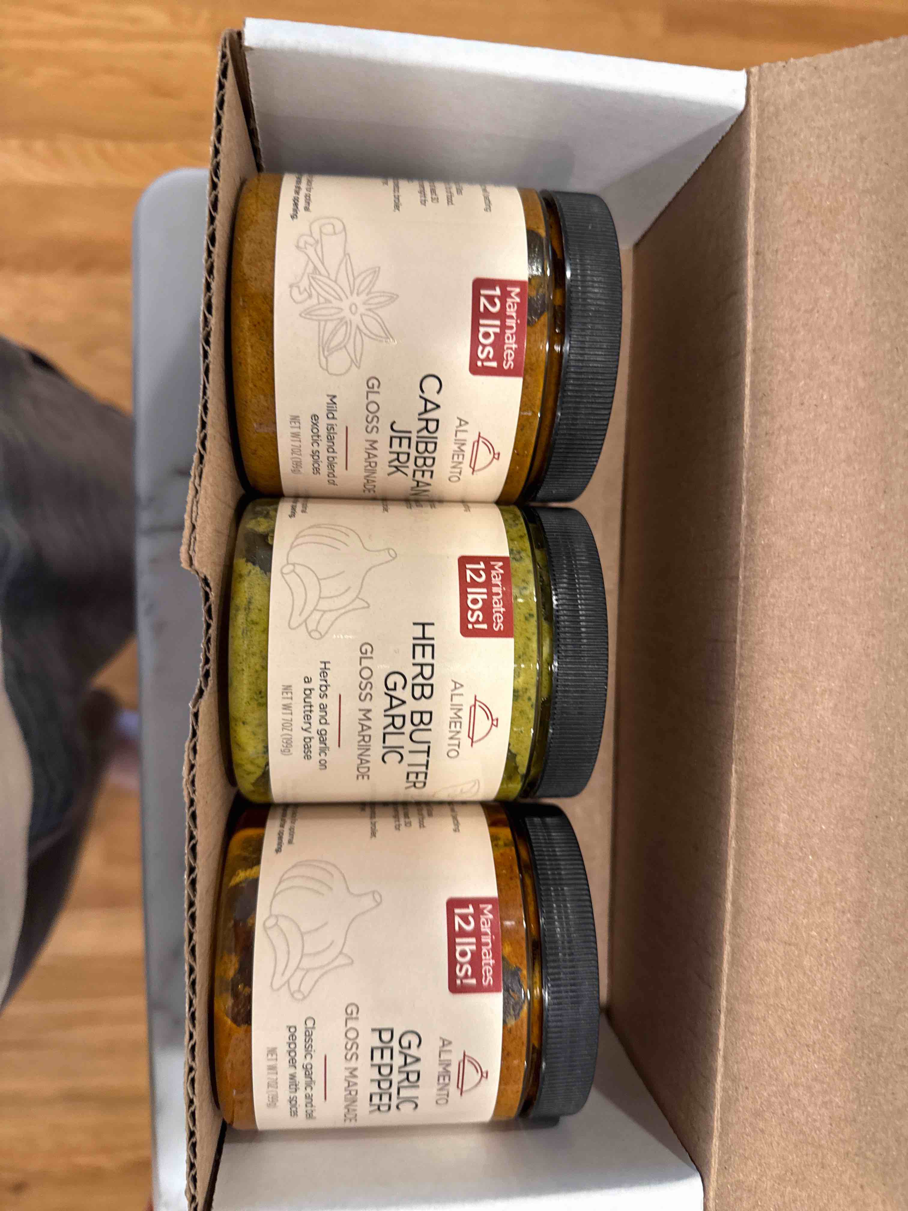 A lot of three marinades