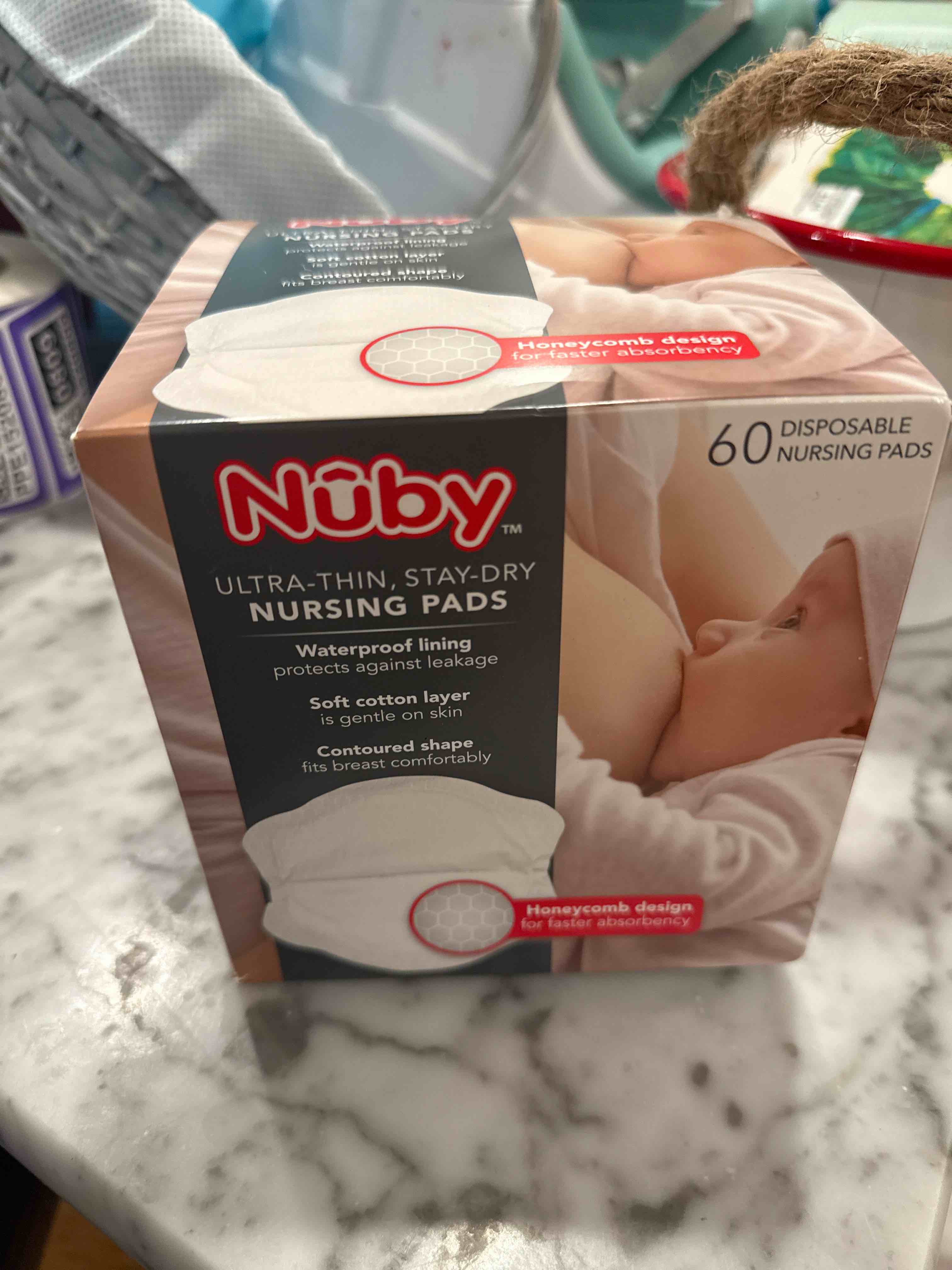 Nuby Ultra Thin Stay Dry Disposable Nursing Pads 60 count