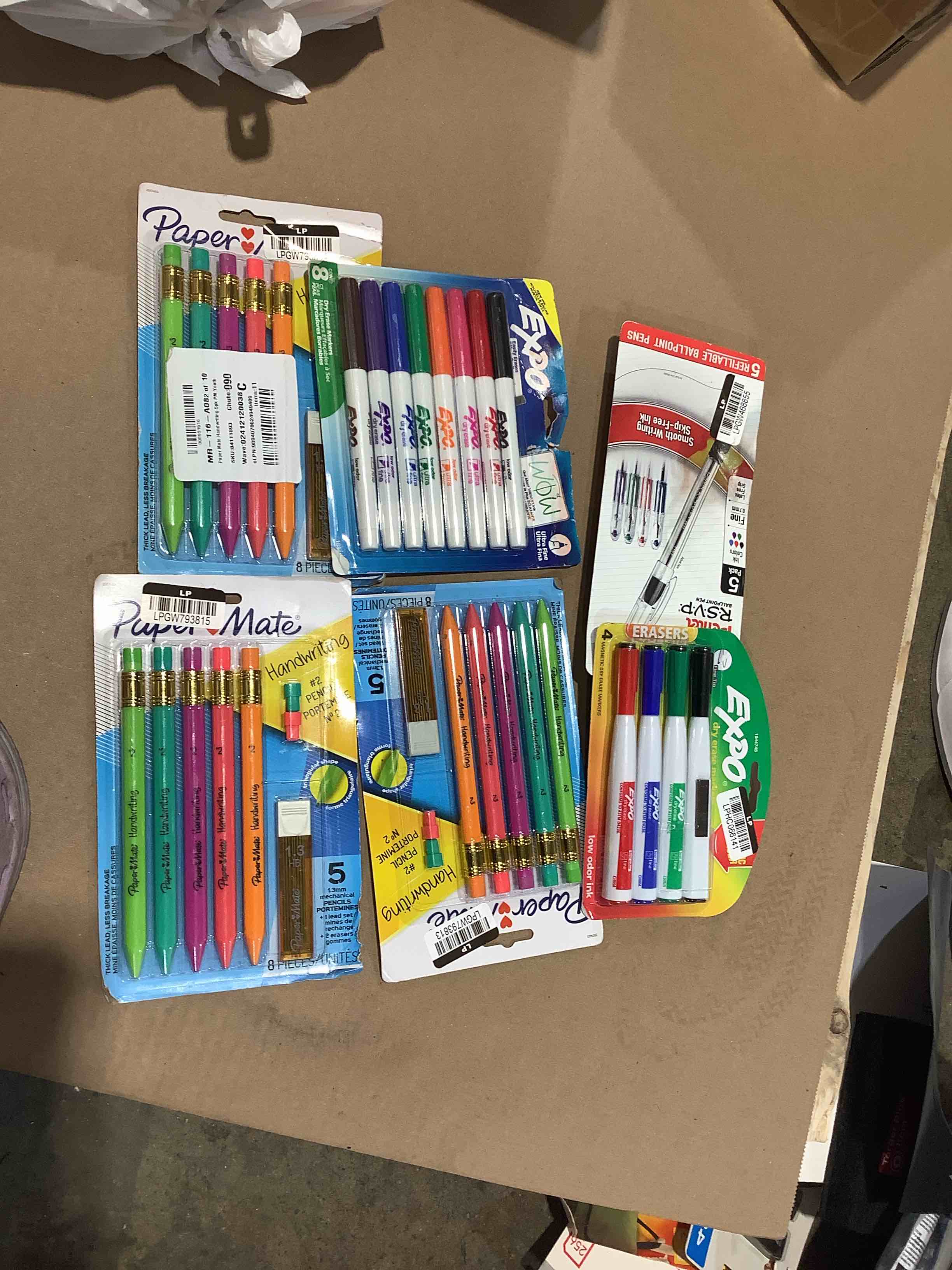Box of Assorted Feathers, pencils, pens - NOT REFUNDABLE 
