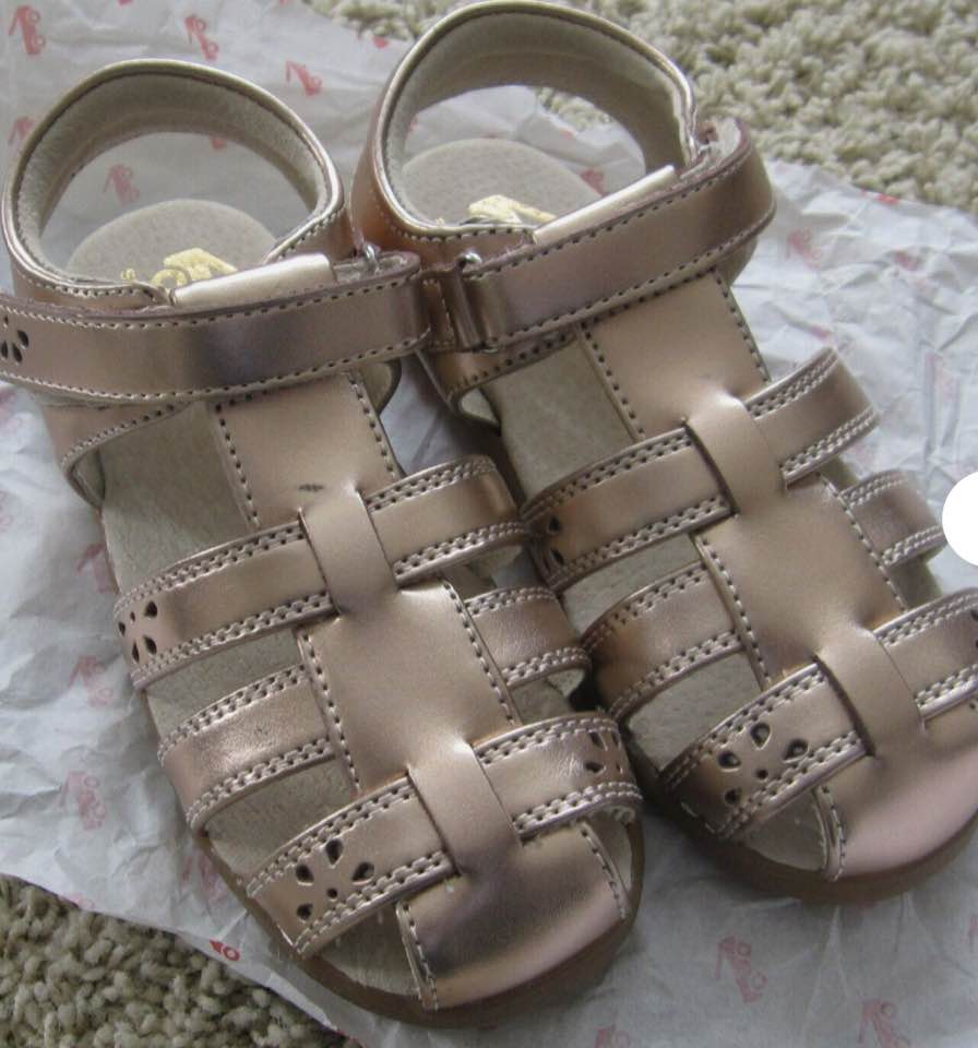 SEE KAI RUN Girls Size 13 US Gloria IV Rose Gold Fisherman Sandals Shoes