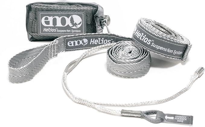 ENO, Eagles Nest Outfitters Helios Ultralight Hammock Straps Suspension System with Storage Bag, 300 LB Capacity, 8' 1" x 1"