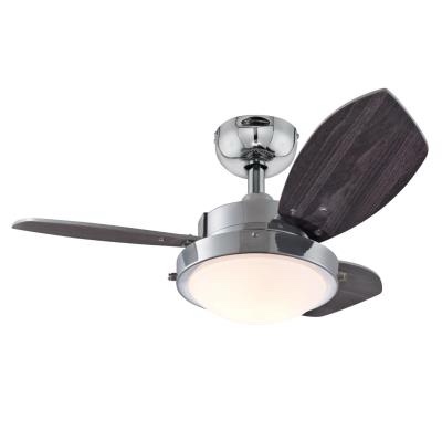 Westinghouse 30 INCH. CEILING FAN WITH LED LIGHT. 30 WENGUE. CHROME FINISH REVERSIBLE BLADES. LED 72241