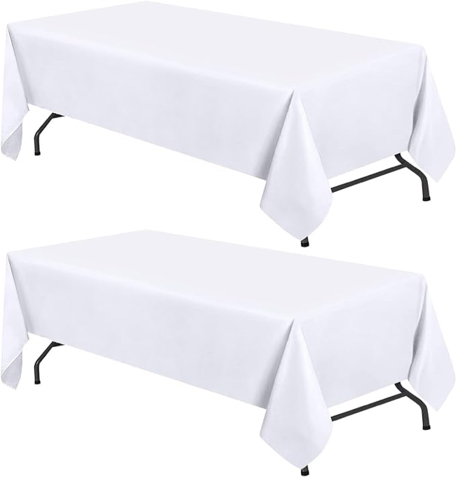 WEALUXE COLLECTION. TABLECLOTH FOR 6 FOOT TABLE. 60x102 inch set of 2