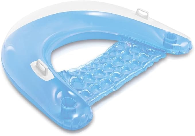 INTEX Sit n Float Classic Inflatable Raft Swimming Pool Lounge (True Blue Lounge)