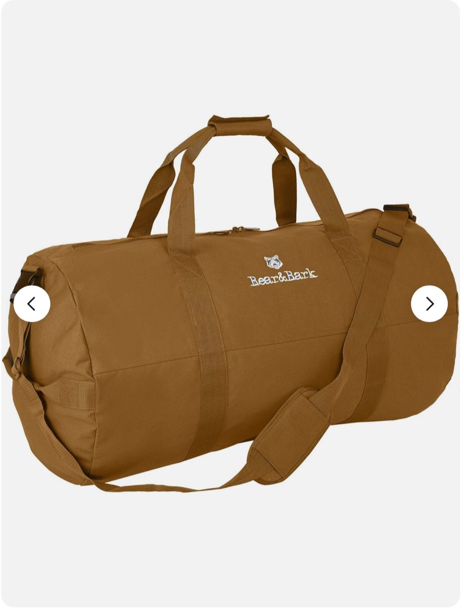 Bear & Bark Giant Duffle Bag  Desert Brown 56" X 22" - 348.8L Canvas Military