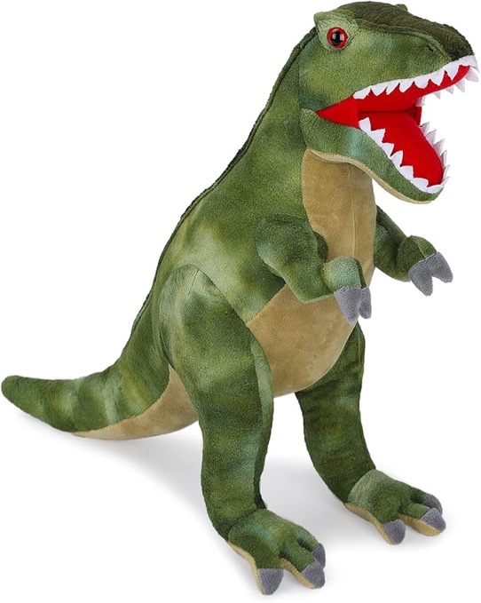 Tyrannosaurus Rex Plush Toy, 18" Dinosaur Stuffed Animal Throw Plushie Pillow Doll, Soft Blue Fluffy Friend Hugging Cushion - Present for Every Age & Occasion