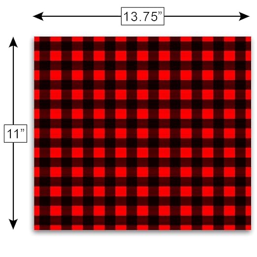 Craftopia Buffalo Plaid Permanent Vinyl Sheets for Cricut | 3-Packs 12 x 12 | Red and Black Cricut Vinyl Printed Pattern Compatible with Cricut Craft Cutters - Premium Quality, Green htv Vinyl