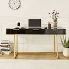 Rothi 62'' W Rectangle Writing Desk with Built in Outlets