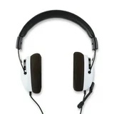 onn. PlayStation Wired Video Game Headset with 3.5mm Connector, Flip-to-Mute Mic, Lightweight Steel and 40mm Speakers - Black and White