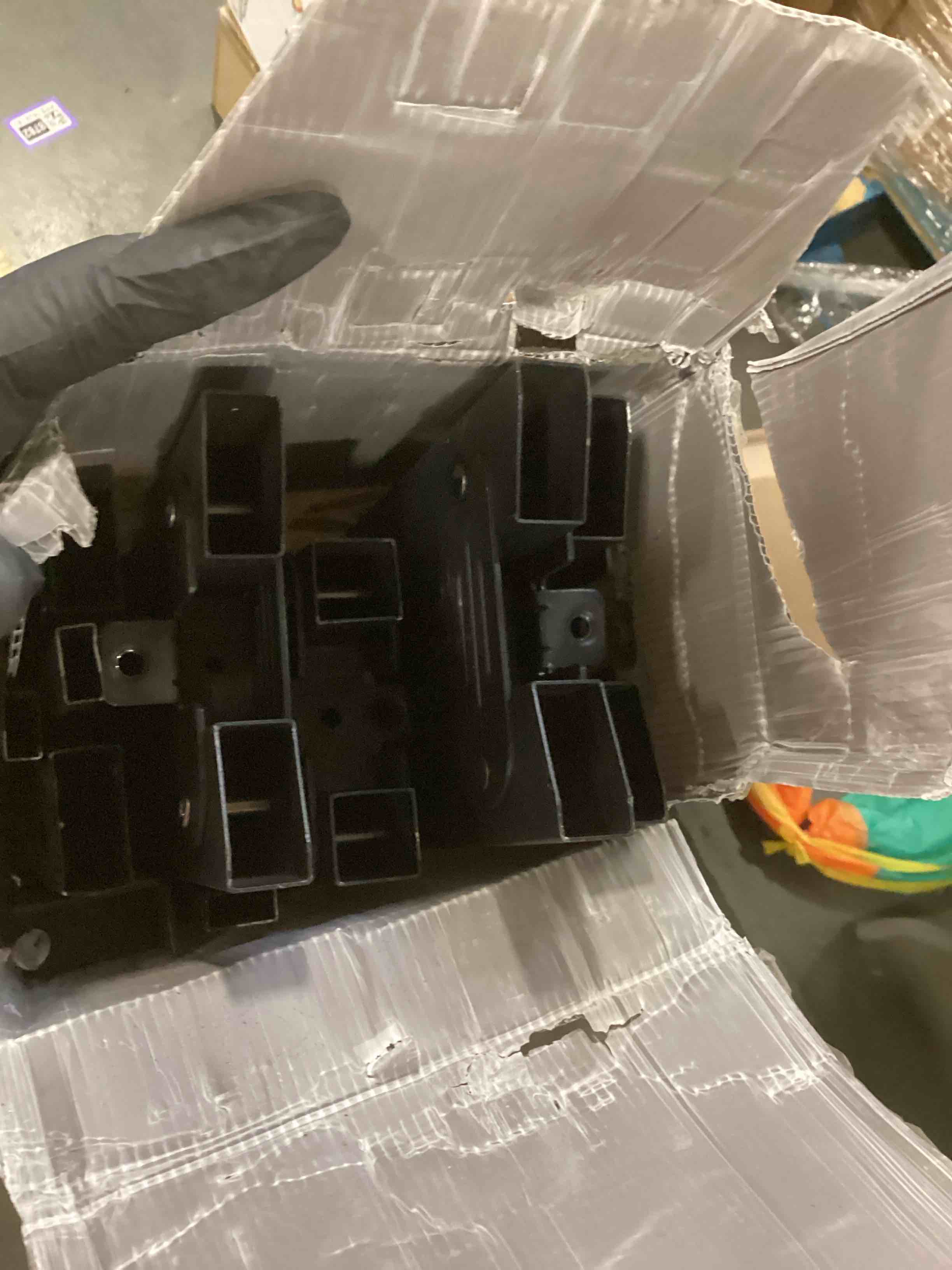 Condition photo showing As Is for King Bed Frames - King Bed Frame No Box Spring Needed - King Size Platform Bed Frame with Safety Rounded Corners, Easy Assembly Bed Fram, Noiseless Storage Space Under, Black