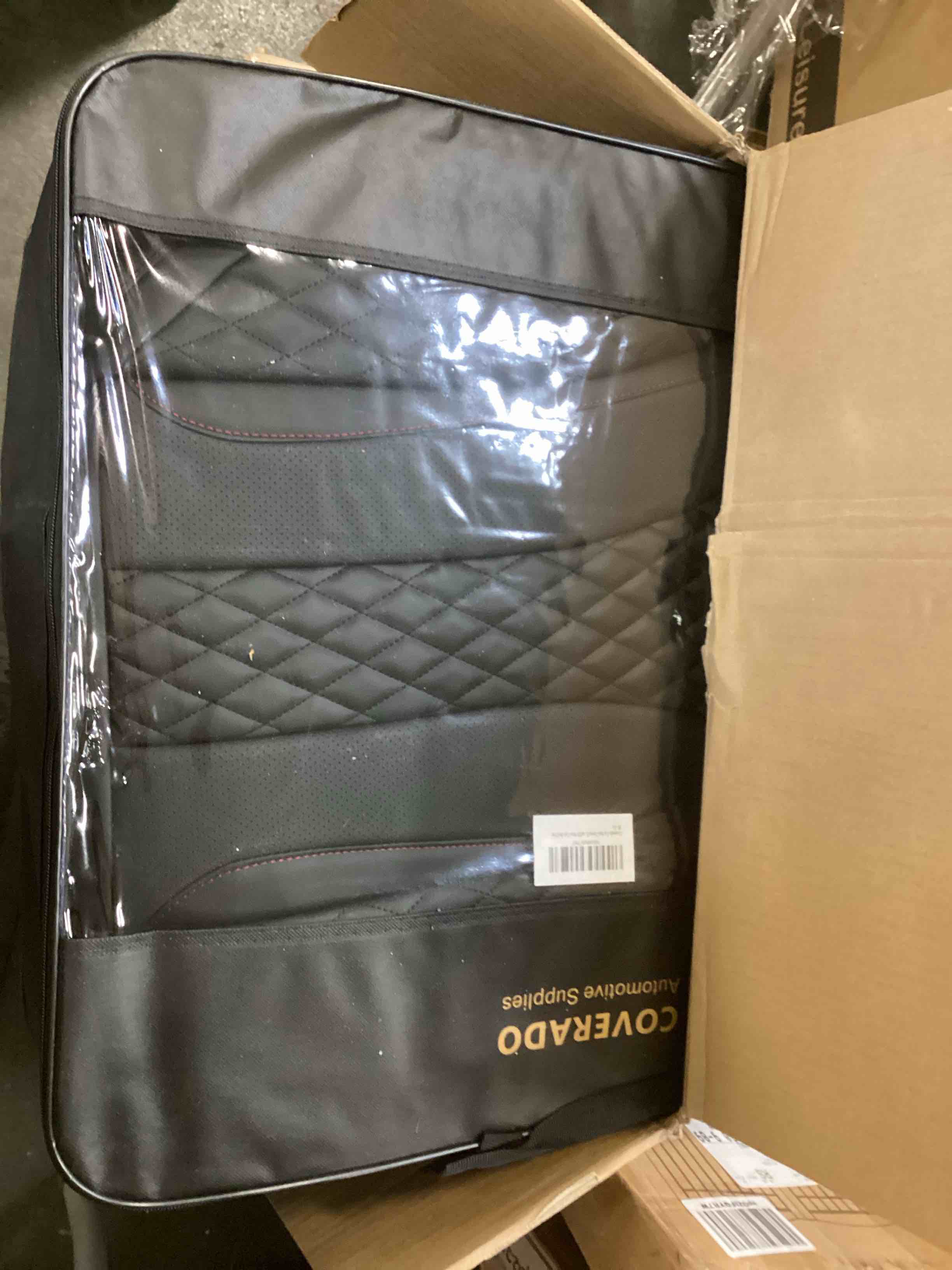 Coverado Car Seat Covers Full Set, Black Seat Covers, Waterproof Car Seat Cover, Car Seat Cushion, Car Seat Covers Front Seats Back Seat Covers, Car Seat Protector Universal Fit Most Cars Red Line