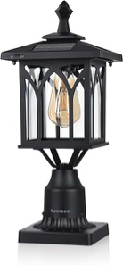 Kemeco ST4327Q-A LED Post Solar Cap Light Outdoor Bright Warm White Cast Aluminum Fixture for 3 Inch Fitter Mount Base Pillar Pole Pathway Driveway Garden Landscape Yard