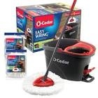 O-Cedar EasyWring RinseClean Microfiber Spin Mop & Bucket Floor Cleaning System, Grey