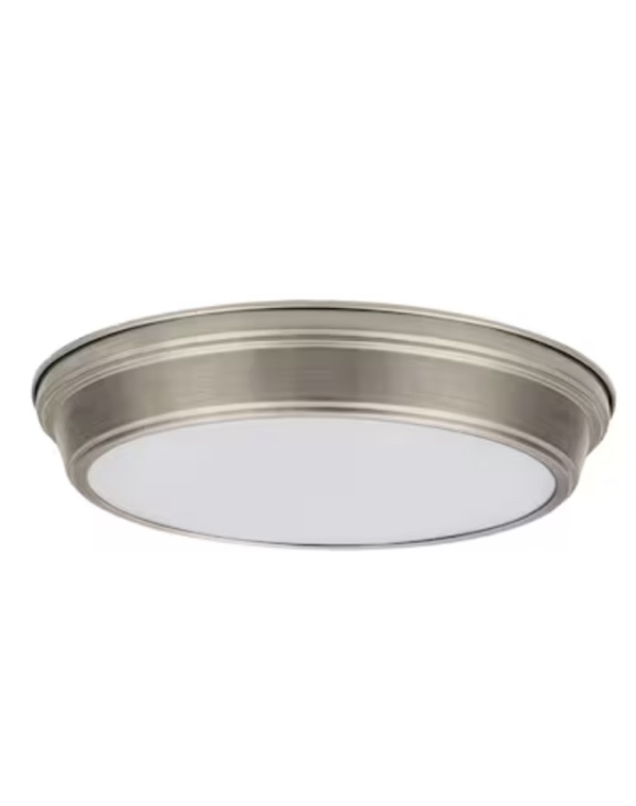 Project Source Bella 1-Light 13-in Brushed Nickel Integrated LED Flush Mount Light Item #2806767 | Model #MXL1096-L28K9027N Shop Project Source