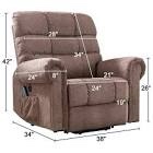 brown fabric material recliner 