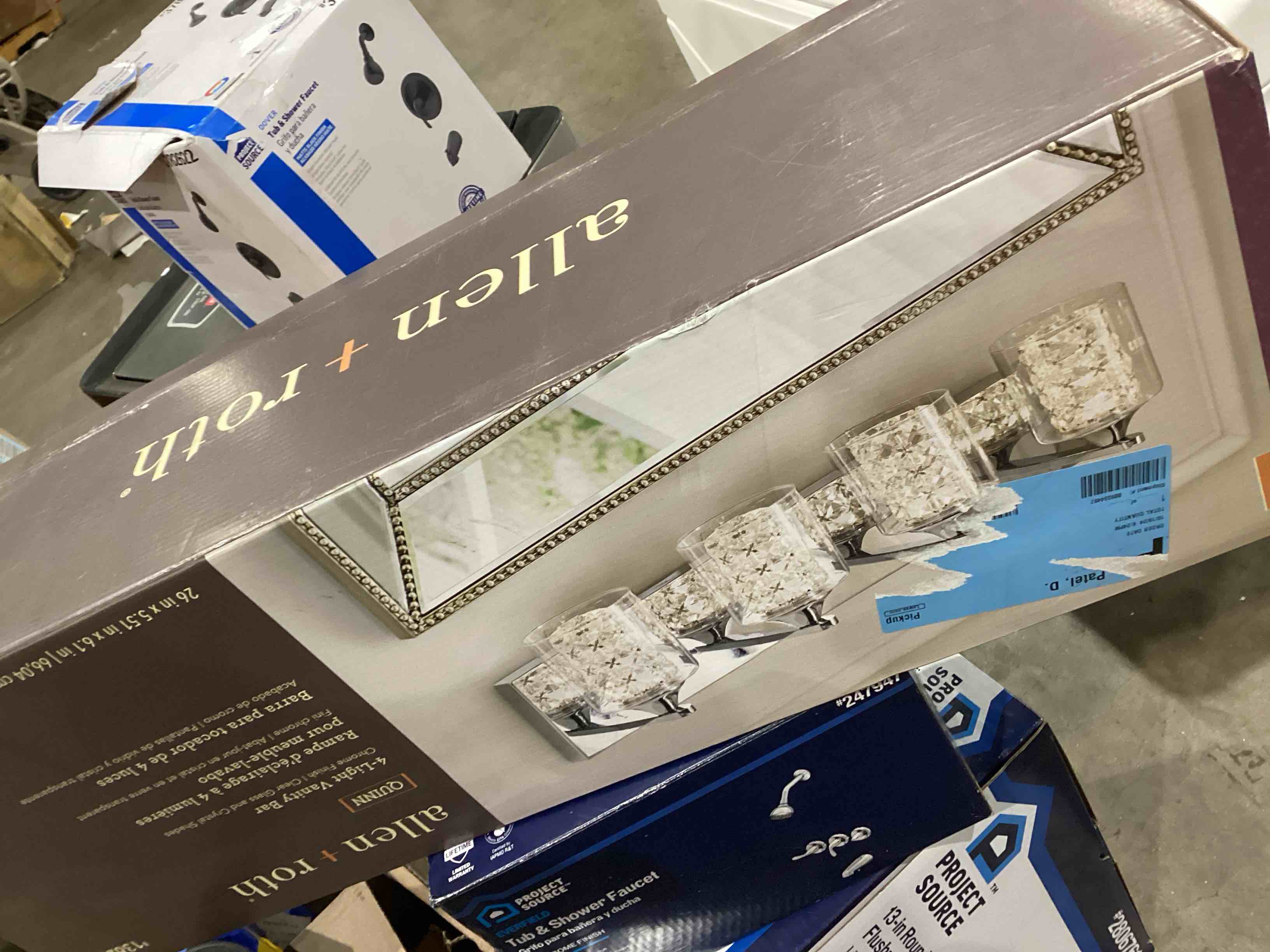 allen + roth?Quinn 25.98-in 4-Light Chrome LED Contemporary Vanity Light- Read