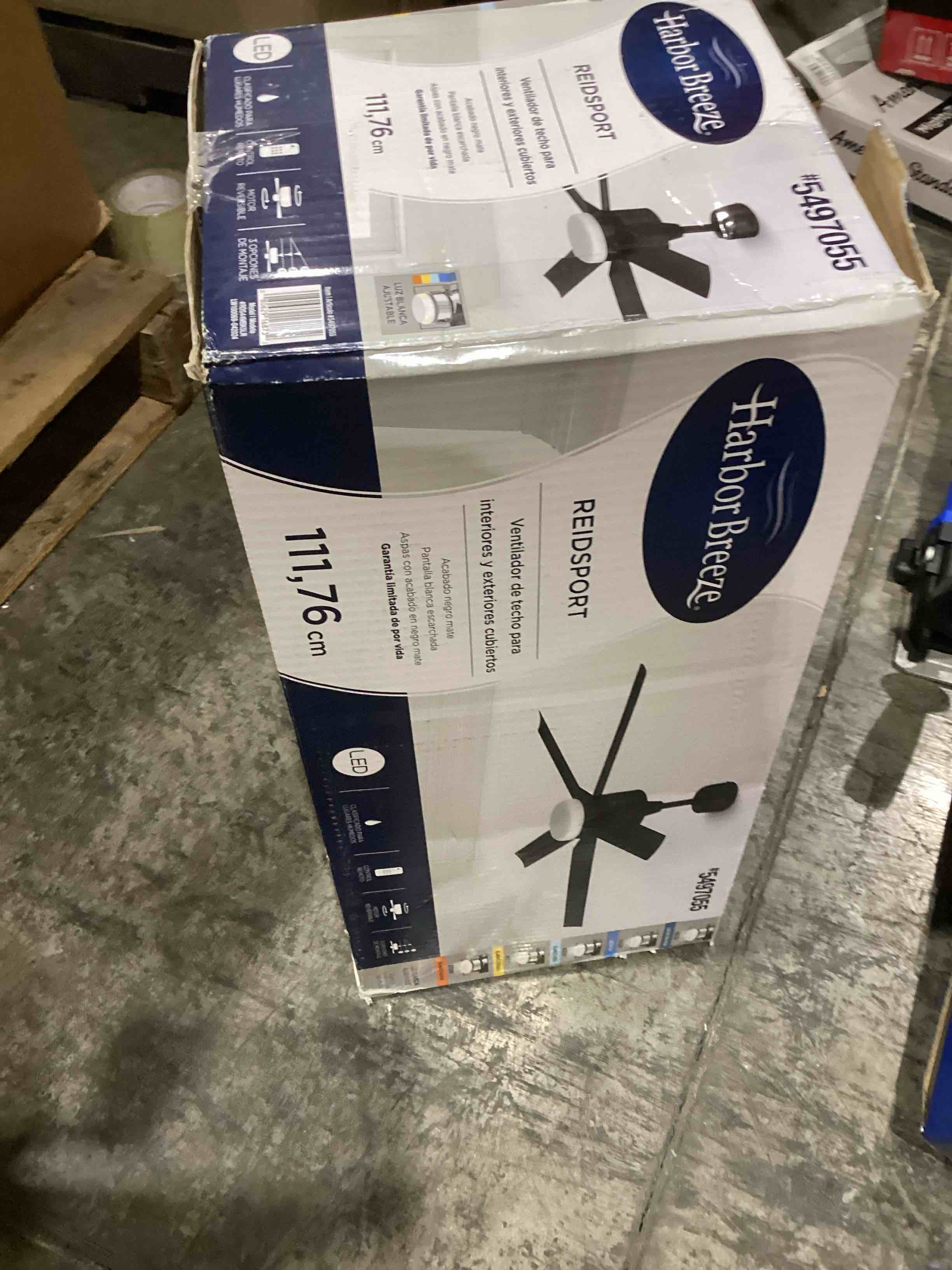 Horbar breeze reidsport Ceiling Fan with Light Remote: 52 Inch Modern Bedroom Fans with Dimmable Tri-Color Temperature LED - Quiet Reversible DC Motor - Indoor Outdoor