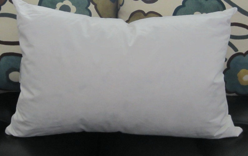 Down Travel Pillow Insert Form Oblong Rectangle (Boudoir) ( 30x46 cm ) 100% Goose Down for home or Travel, fits 12x16" & 12x18" cover