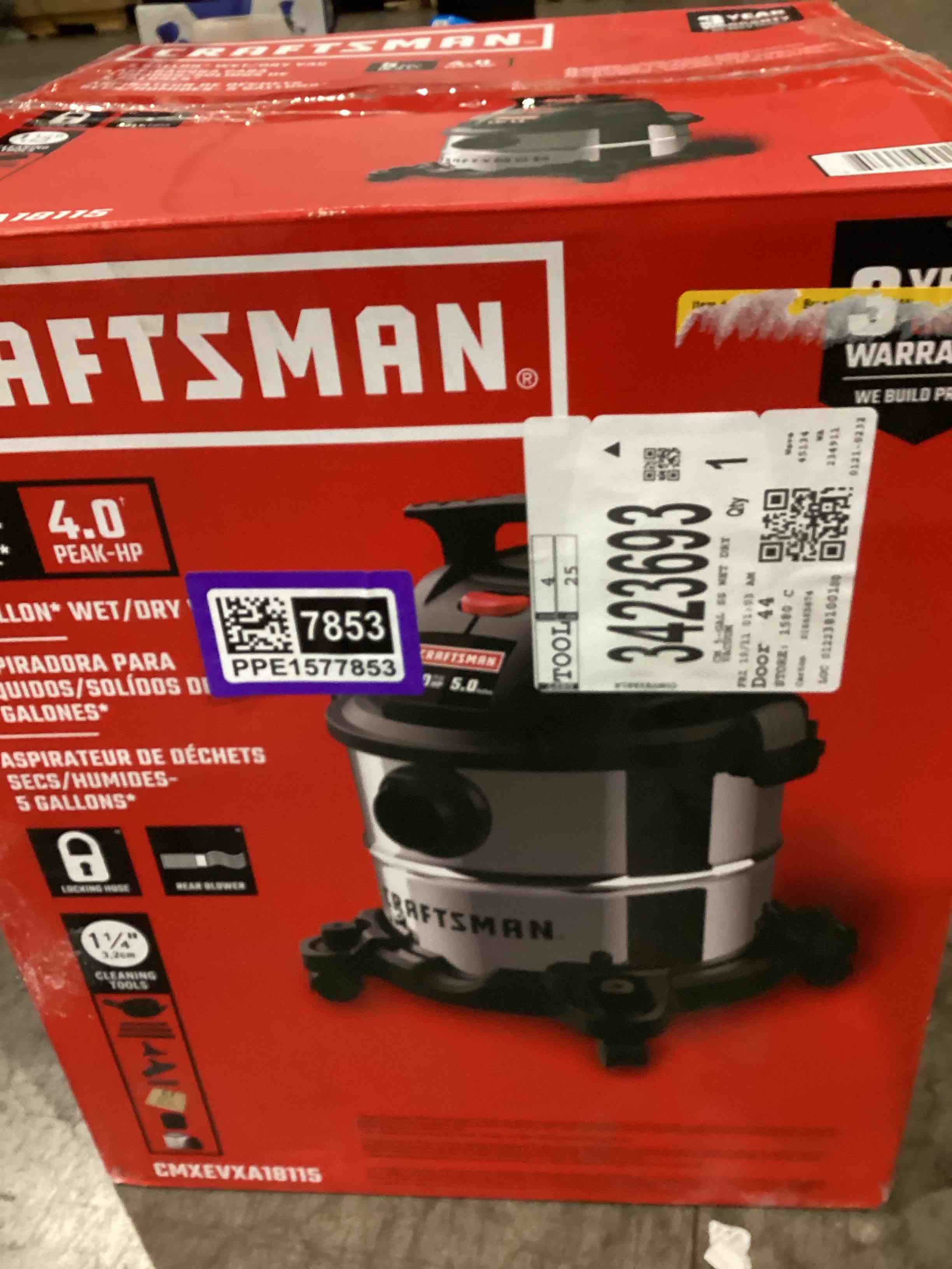 craftsman 5gal wet/dry vac 