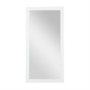 UMA White Wooden Room Wall Mirror, 33" x 1" x 65" | 23266