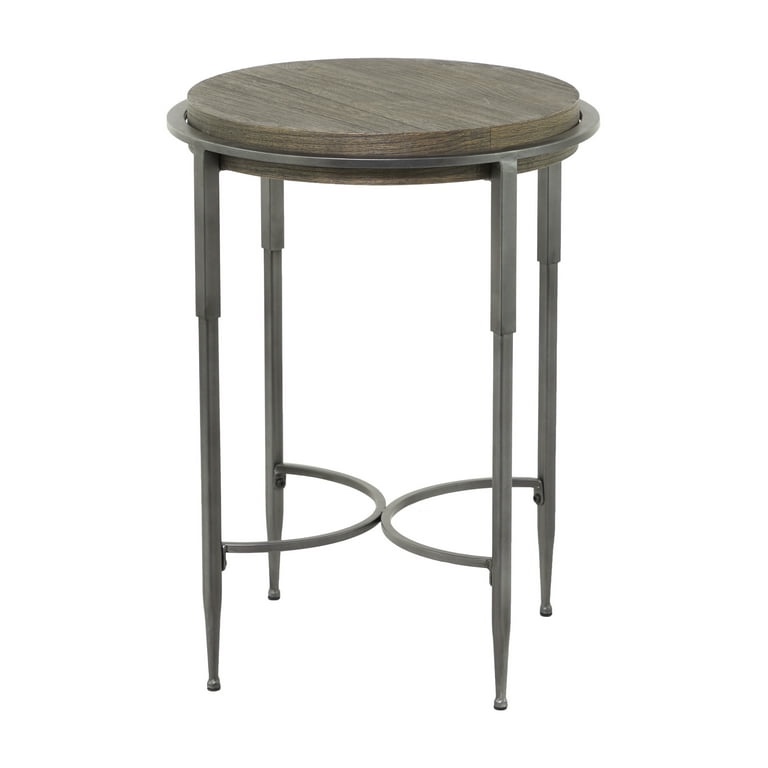 metal wood accent table 18 inw 25inh