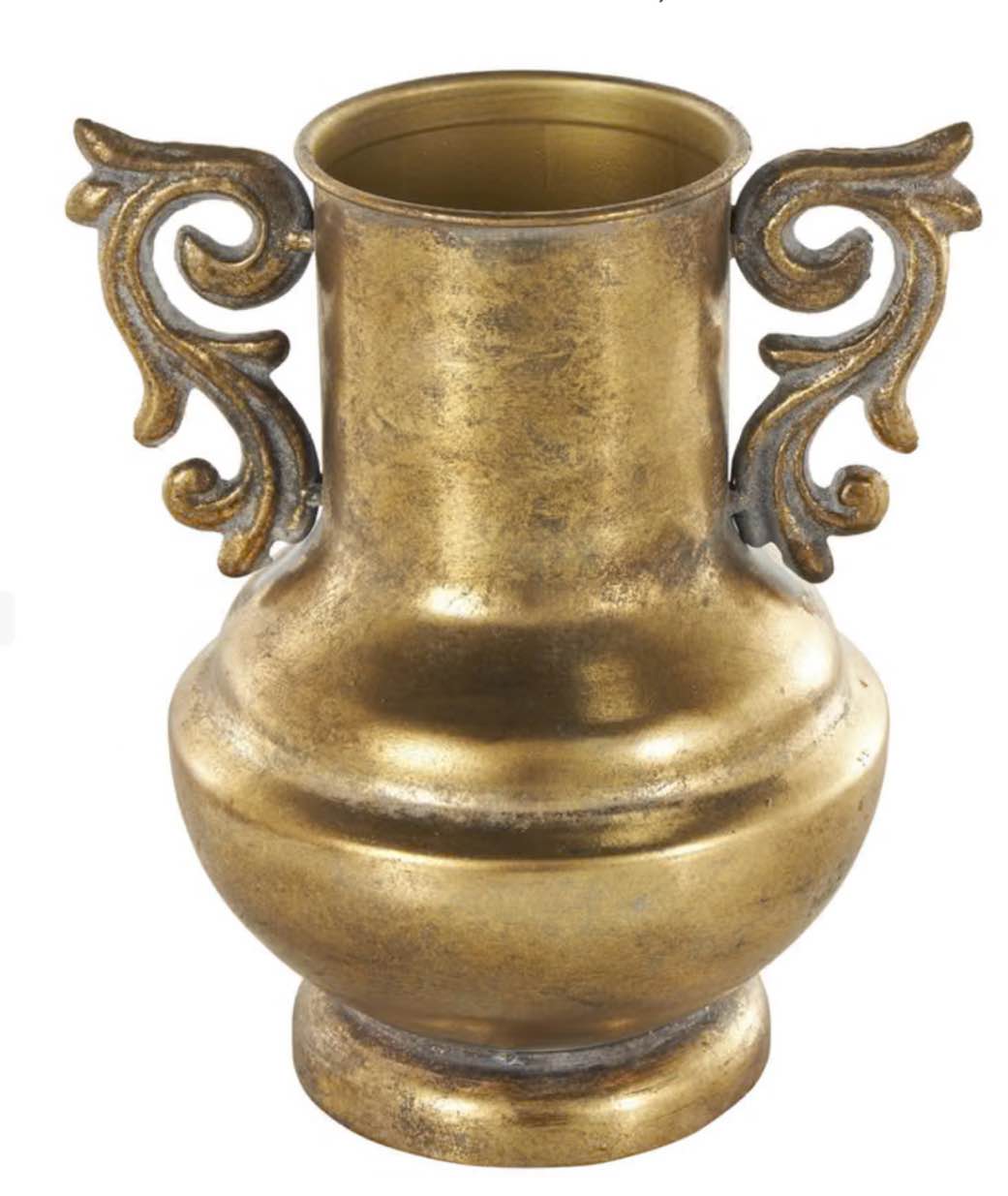 Gold Aluminum Metal Tapered Slim Decorative Candle Holder with Round Base, Set of 3 14", 12", 10"