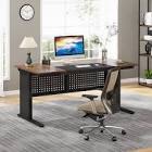 Ottovile 63'' W Executive Desk with File Cabinet for Home Office