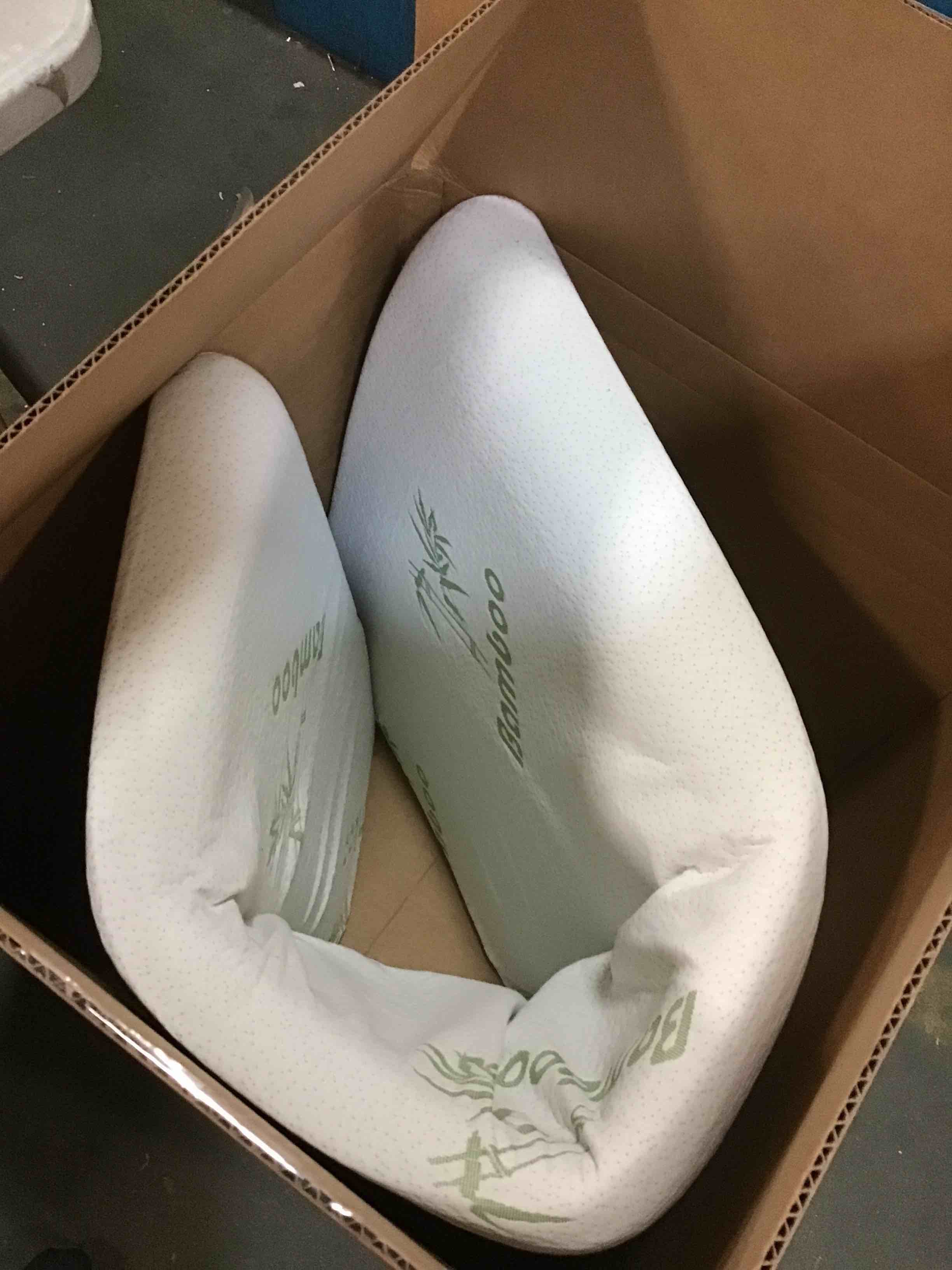 Condition photo showing As Is for wide bed wedge pillow for 2-3 people sleeping rest, foam wedge pillow for headboard,with soft bamboo cover,both side storage bag,inclined 7.5" mattress elevator,relief from acid reflux,snoring (queen)
