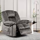Quanya Classic Super Soft Velvet Swivel and Rocker Manual Recliner With Massage & Heating