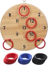 SUNGIFT Hook Ring Toss Game for Adults & Kids - Yard Hooky Ring Tossing Games - Hookie Wall Game Indoor & Outdoor Family Fun - Home, Party, Office, Camping & Backyard Games Giant 20"