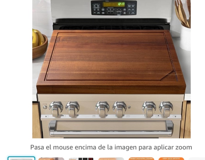 Cubierta superior para estufa de tabla de fideos, cubierta superior de estufa de madera de acacia para estufa elctrica y estufa de gas, cubierta superior para fregadero de caravana, 30 pulgadas de
