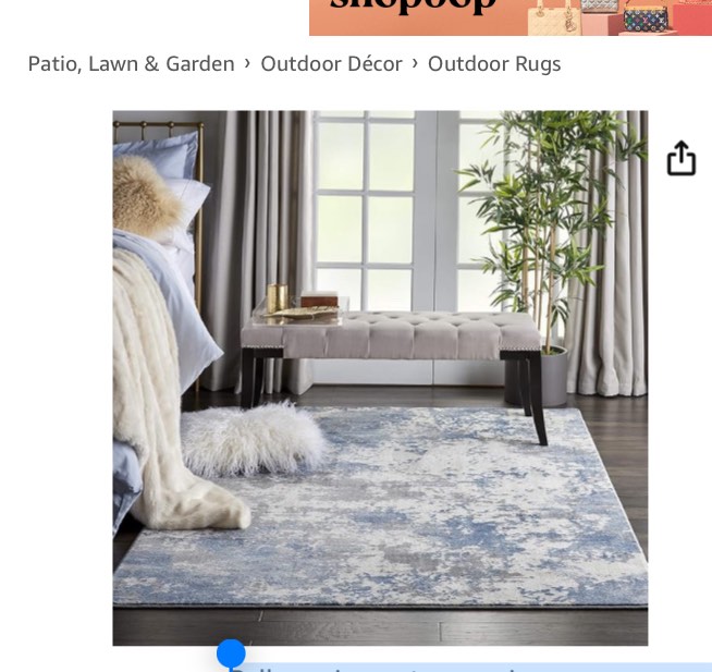 Roll over image to zoom in Nourison Rustic Textures Rustic Grey/Blue 3'11" x 5'11" Area Rug, Easy Cleaning, Non Shedding, Bed Room, Living Room, Dining Room, Kitchen (