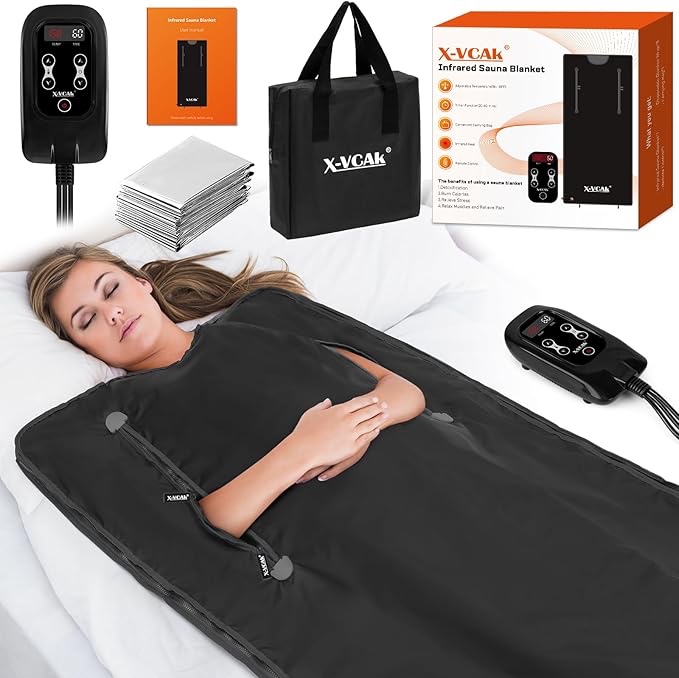 Sauna Blanket, Sauna, Portable Sauna for Home, 86-158?, 20-60 Minutes Timer, 6 ft x 2.62 ft