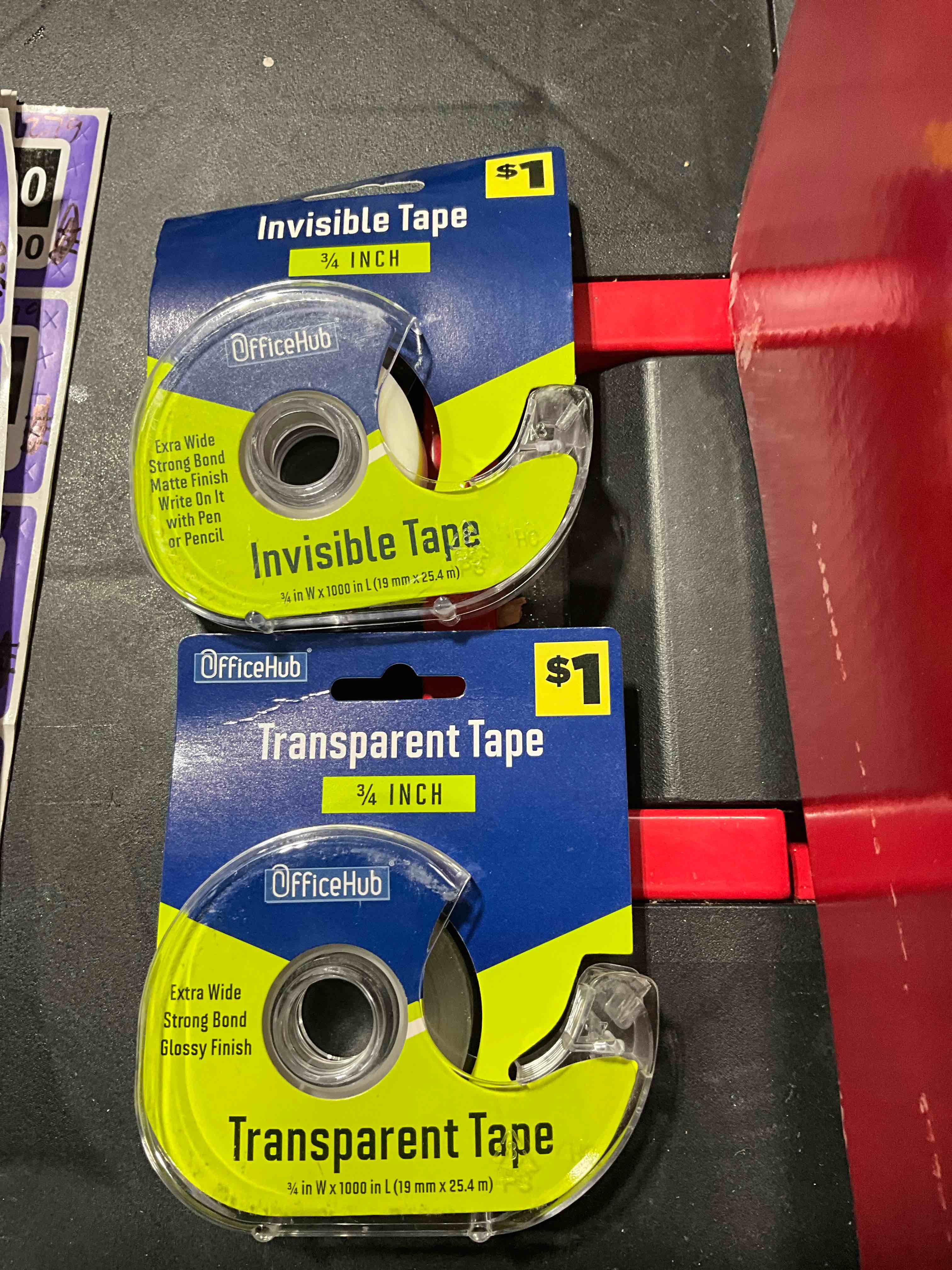 Office Hub 3/4 Invisible/Transparent Tape Assorted ( Case of 48 rolls of tape)