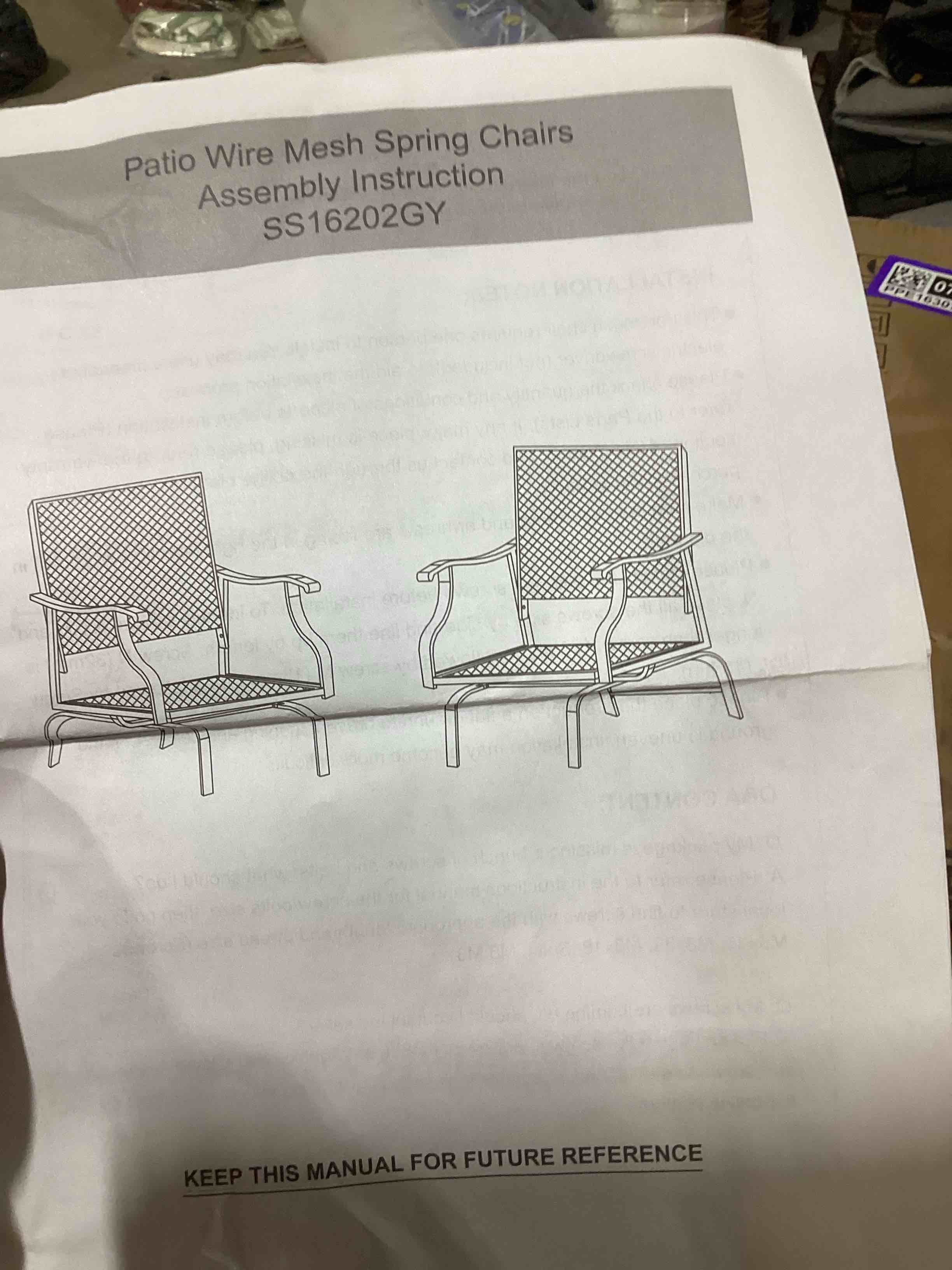 Patio wire mesh spring Chairs