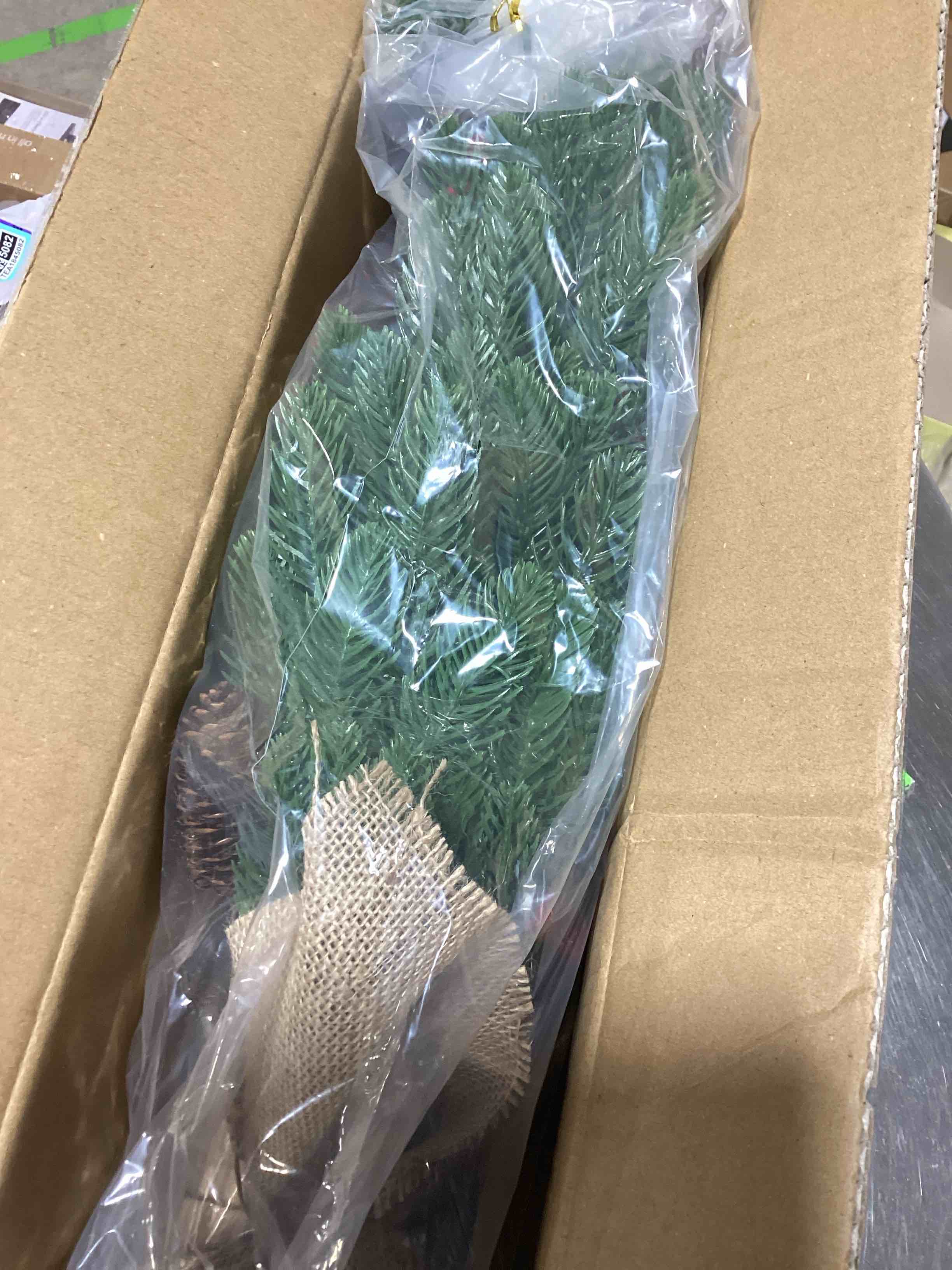 28 Inch Tabletop Christmas Tree 2.33 Ft Artificial Small Little Real Natural Touch Pine Tree with Re