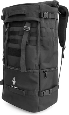 Waterproof Tactical Duffle Backpack, 55L, Cargo Model (Black)