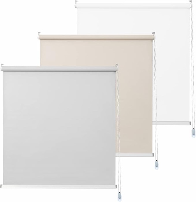 Dulepax Window Blinds,Blackout Blinds for Window,Roller Window Shades with Thermal Insulated,Blackout Roller Shade, 15oz Vinyl with Aluminum Roller. Grey,43" W x 72" H 43" W x 72" H Grey