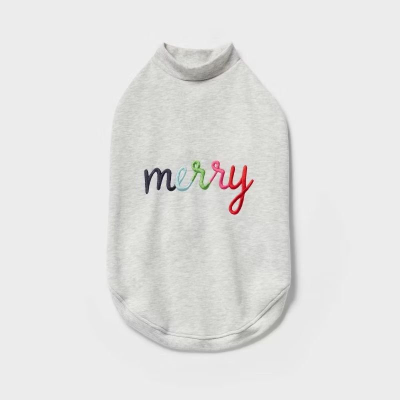 Merry Dog and Cat Vest - Wondershop™ Heathered Gray ( Size S