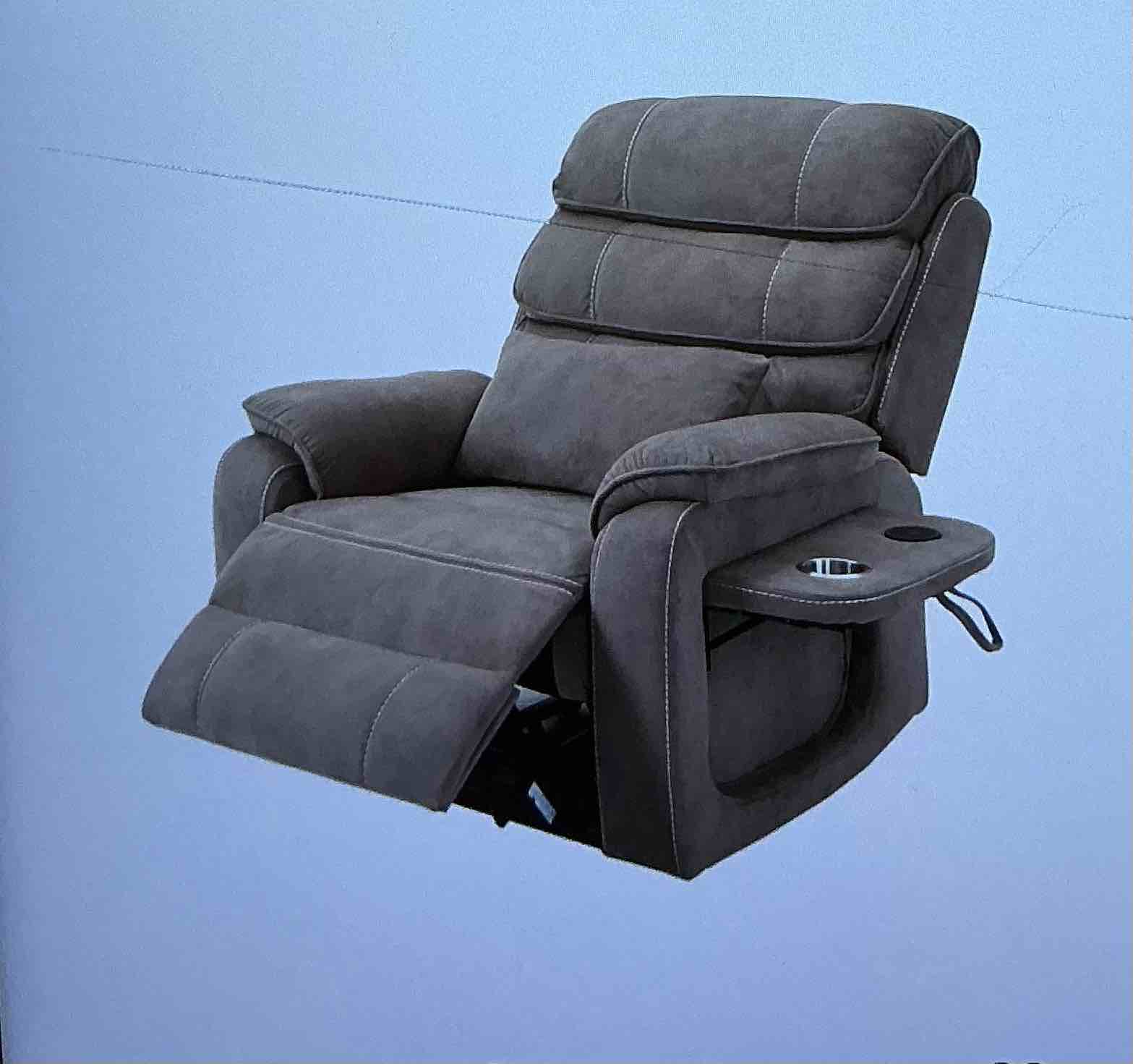 ( incomplete) Reclining chairs for the elderly, flat lift chair with infinite positions, heat and massage, wireless charging device, USB ports, cup holder, pillow
